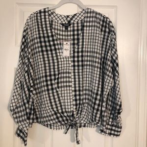Express button down dressy top